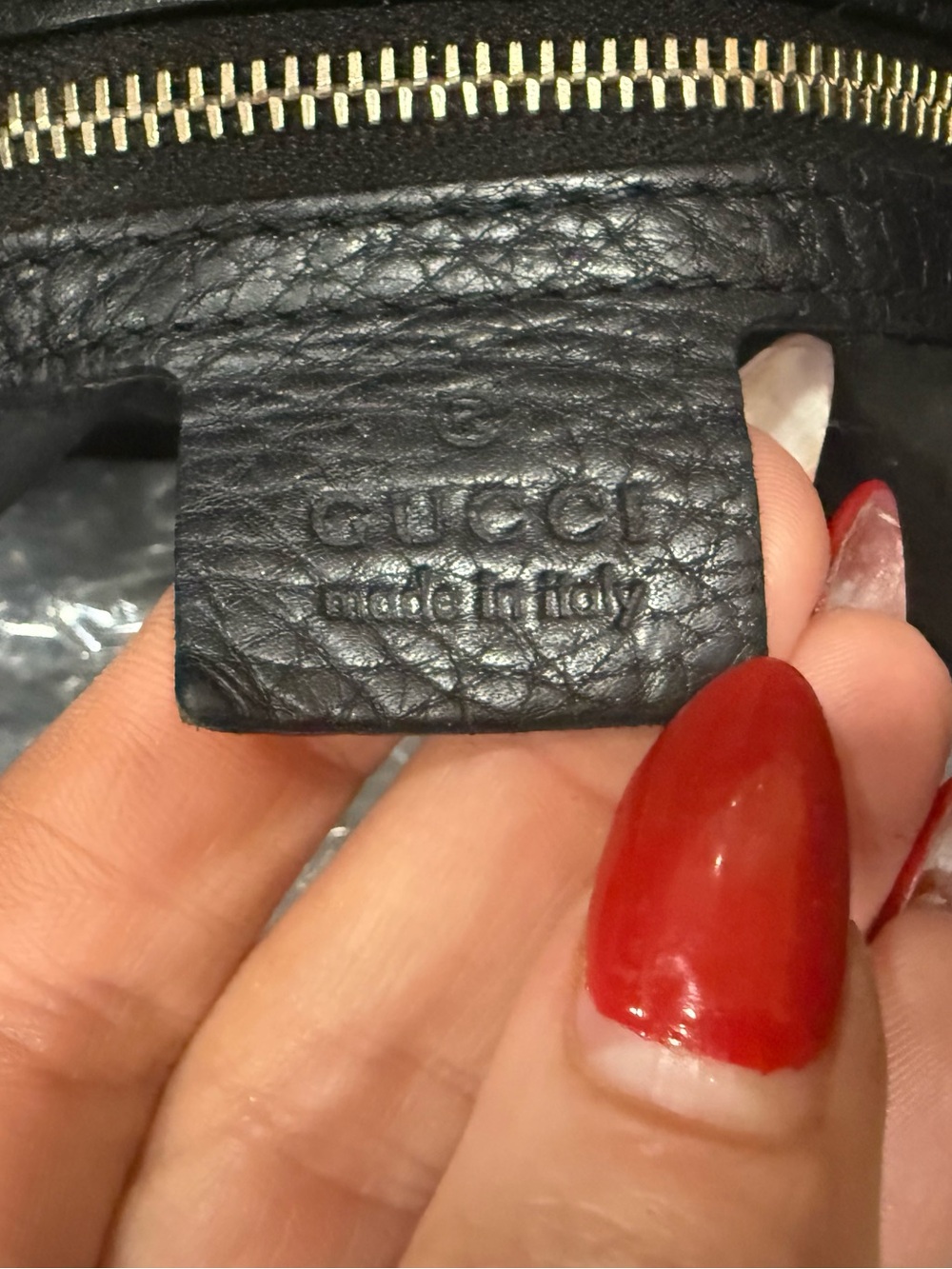 Vintage Gucci Black Pebbled Leather Web Stripe Hobo Shoulder Bag Italy Auth - Picture 17 of 17